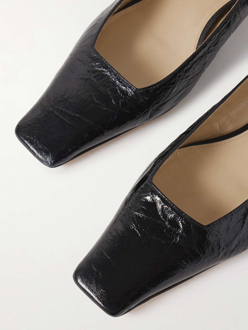 Colin crinkled-leather slingback pumps 4