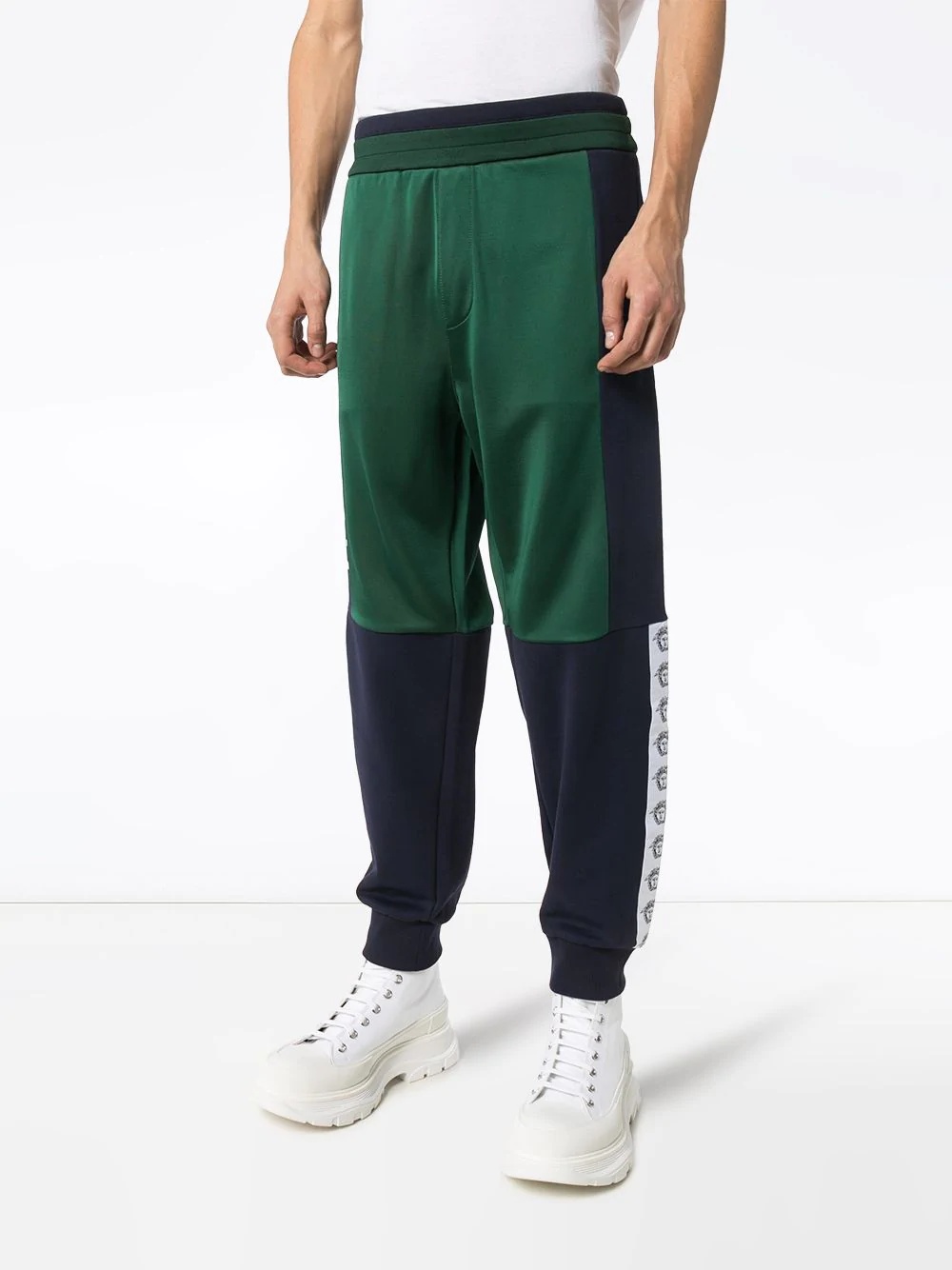 logo stripe panelled track pants - 3