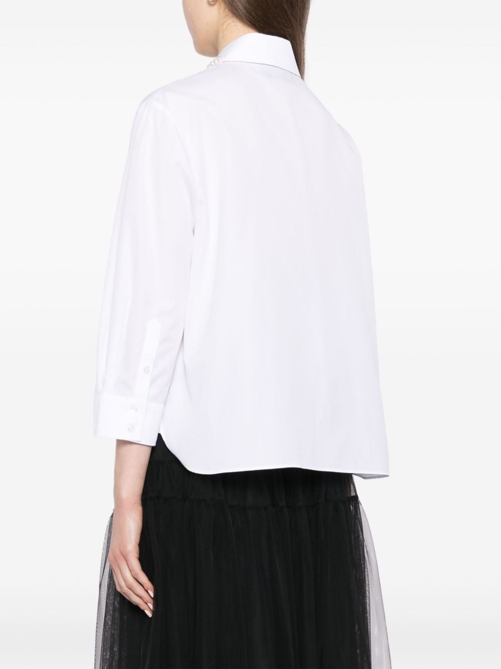 pearl-embellished shirt - 4