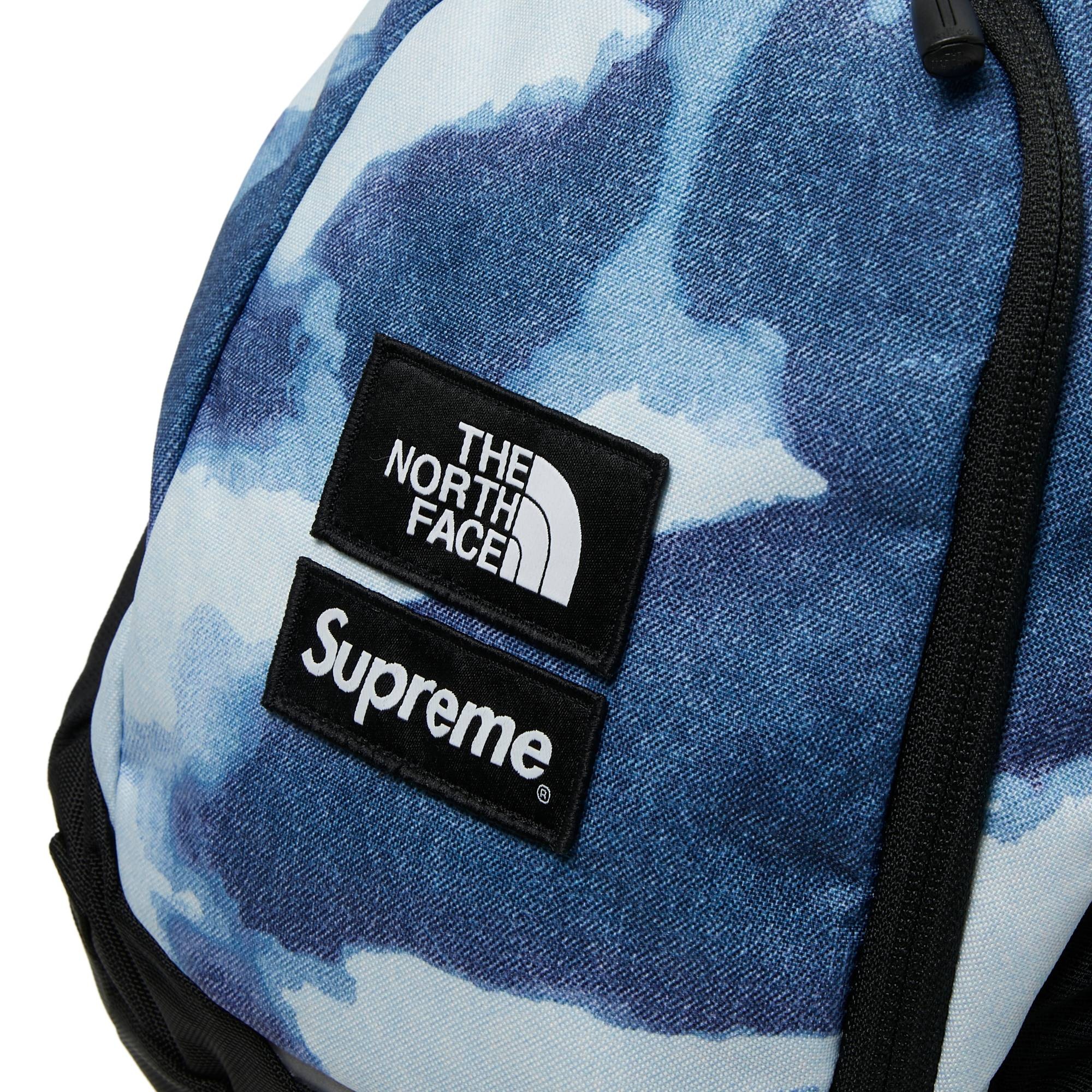 Supreme x The North Face Bleached Denim Print Pocono Backpack 'Indigo' - 3