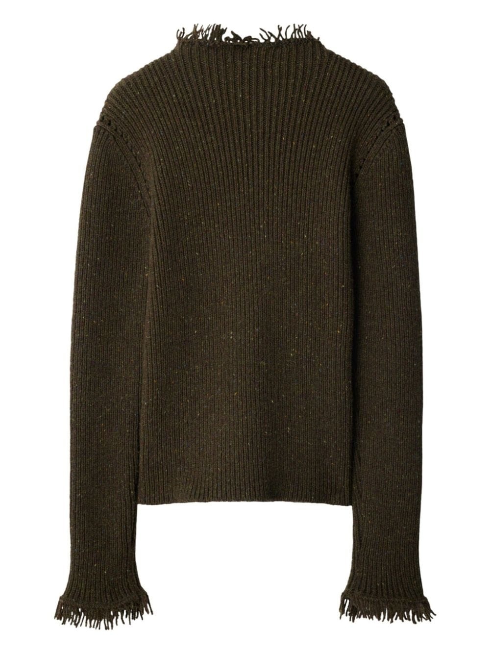 frayed wool jumper - 2