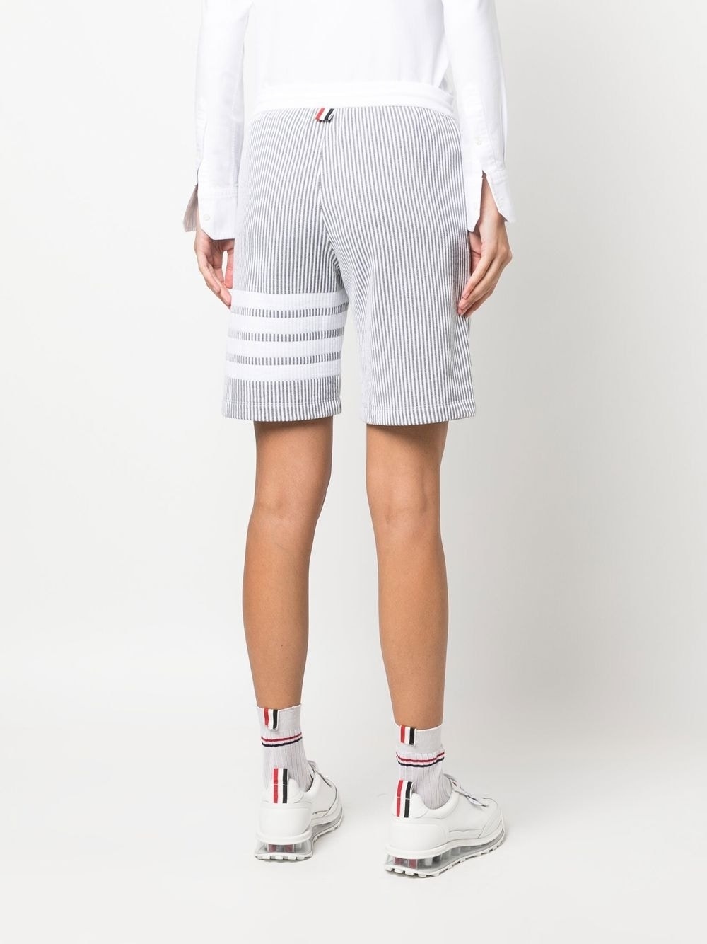 4-Bar stripe seersucker shorts - 4