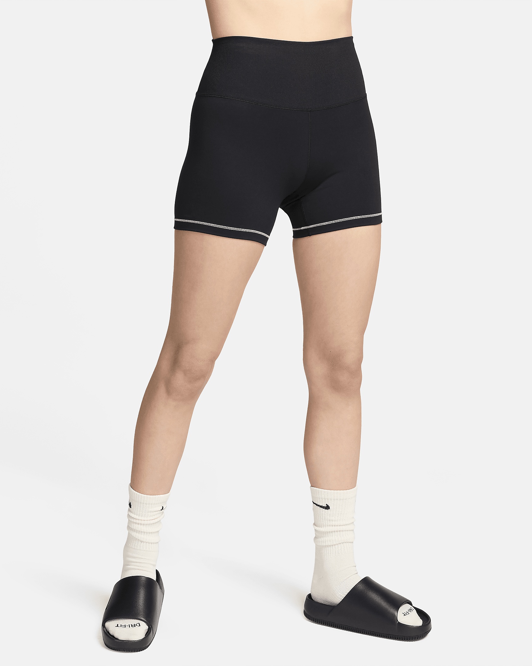 Nike Women's One Rib High-Waisted 5" Biker Shorts - 1