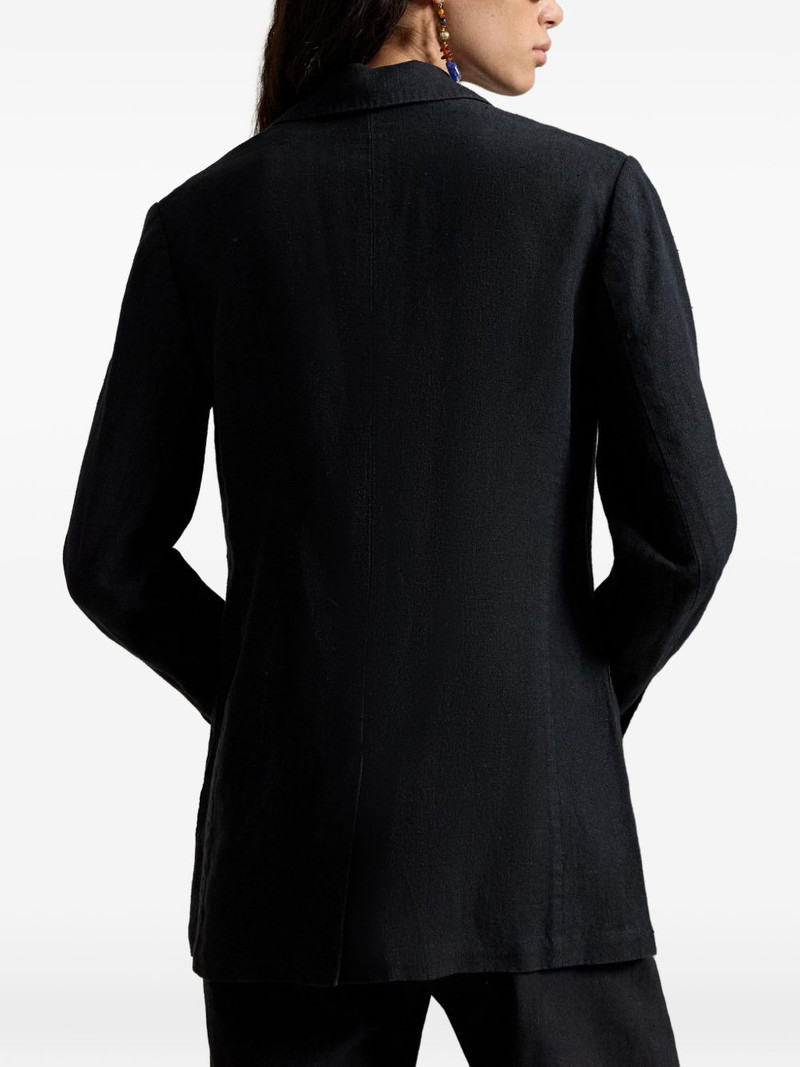 single-breasted linen blazer 4