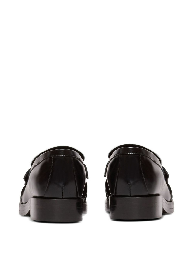 glazed leather loafers 3