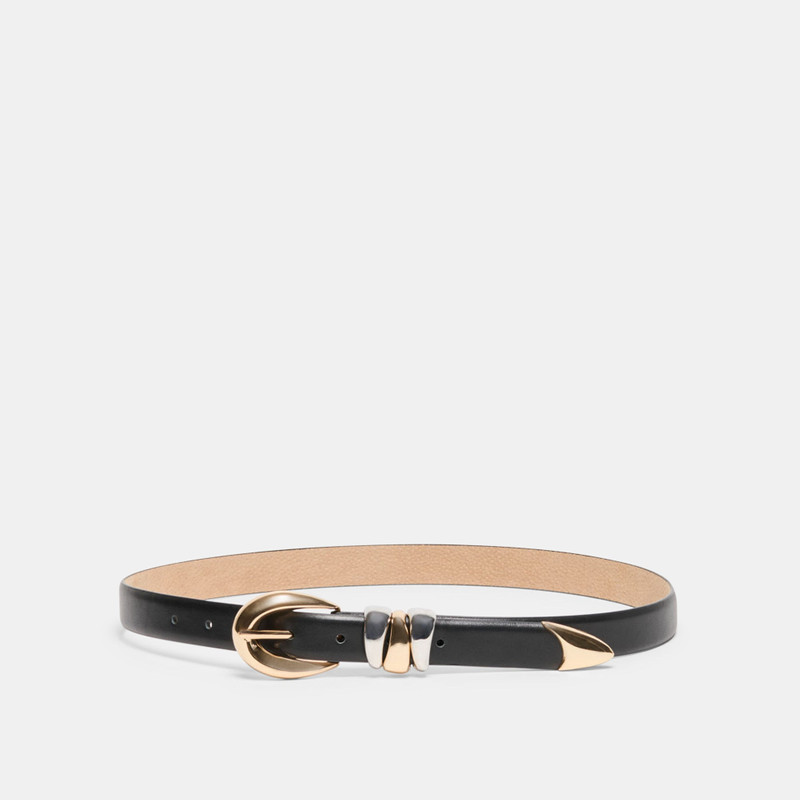 MIXED METAL BUCKLE BELT BLACK 1