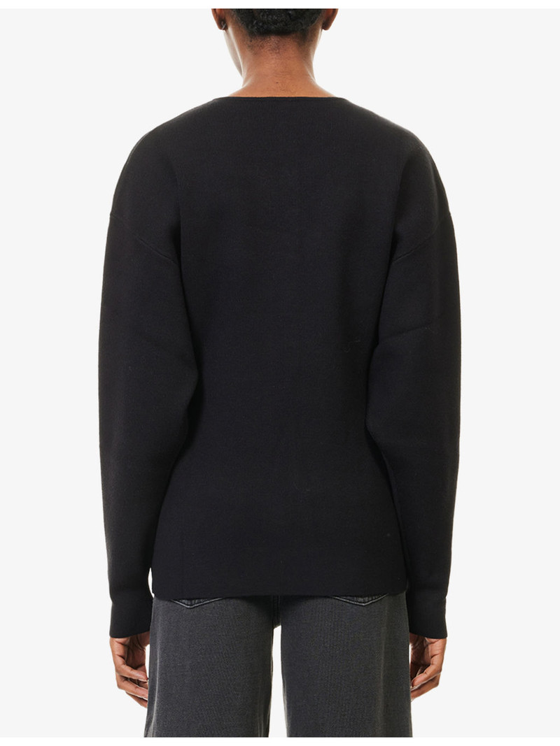 Cinched Long-Sleeves Knitted Cardigan 4
