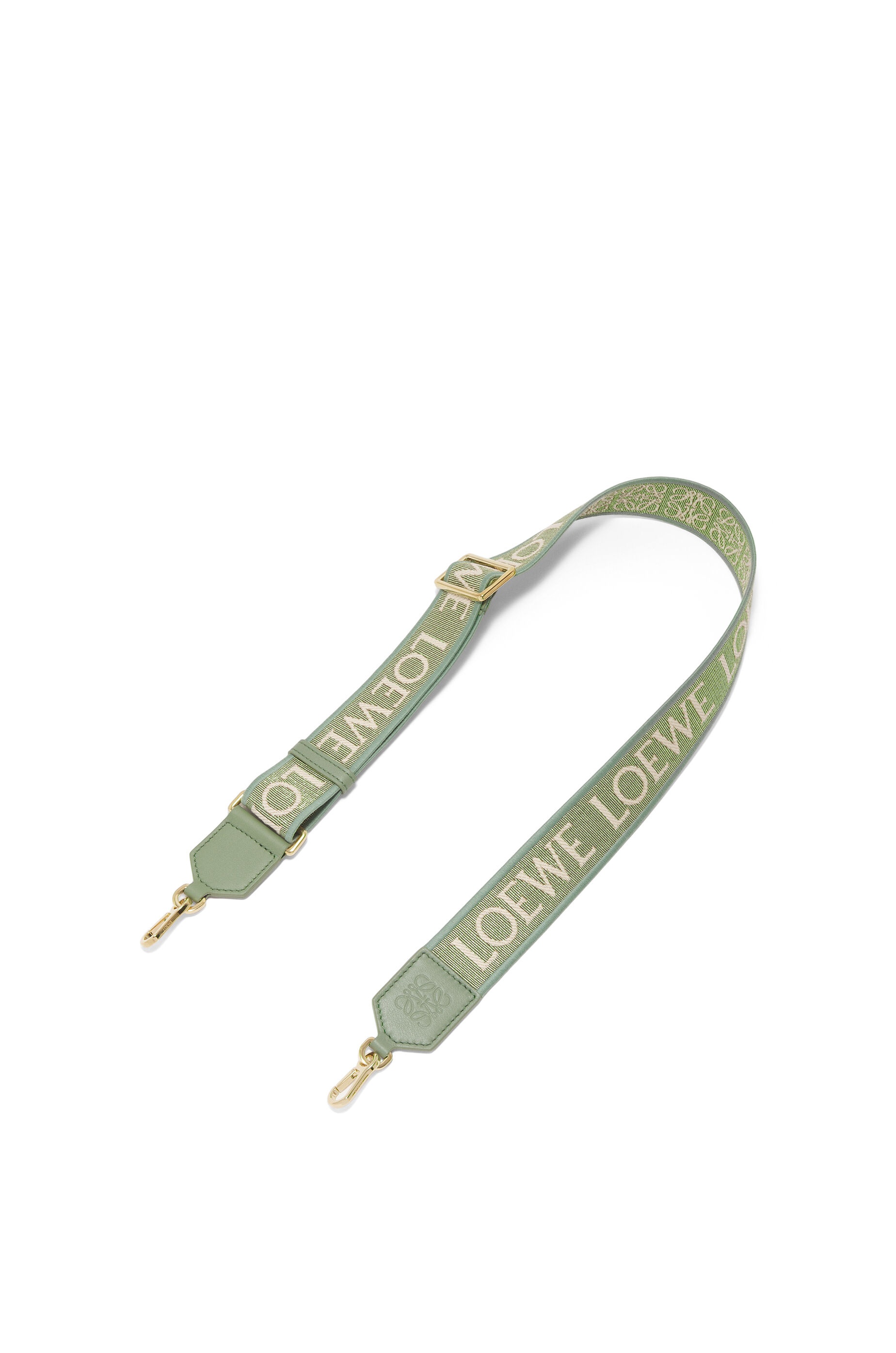 Anagram strap in lurex jacquard and calfskin - 1