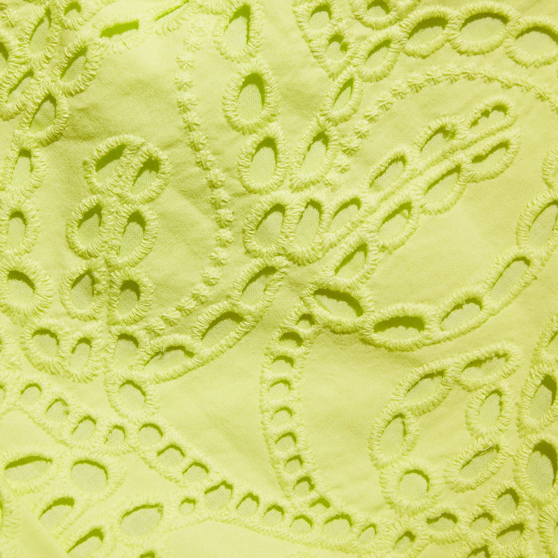 Lime Broderie Shorts 6