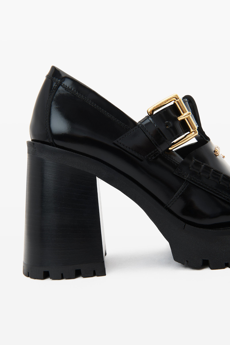 Alexander Wang carter 95 platform box calf leather loafer outlook