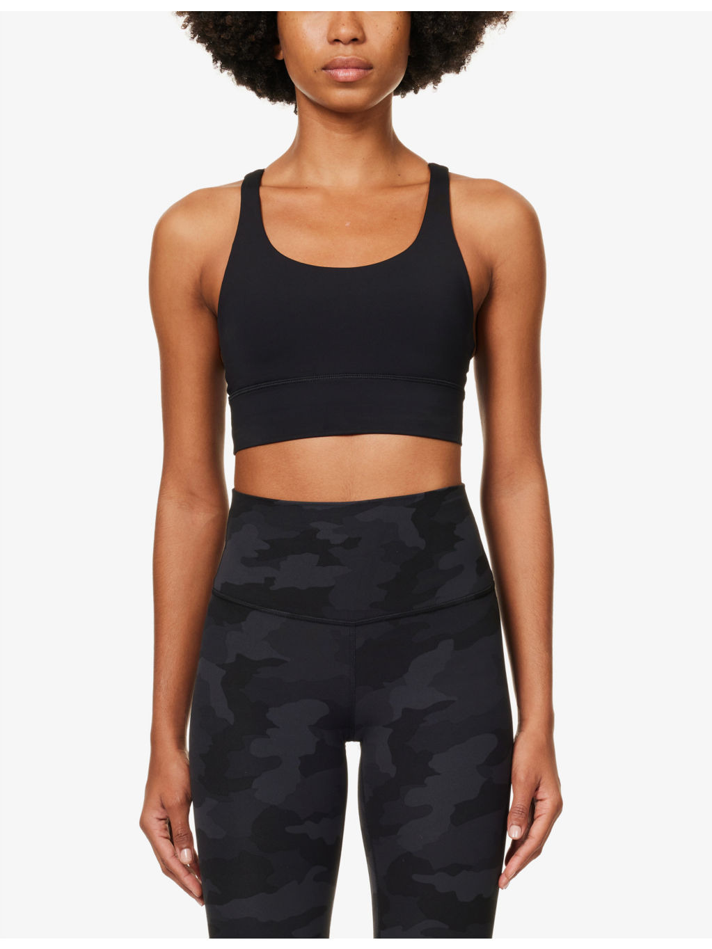 Energy cross-over back stretch-jersey bra - 3