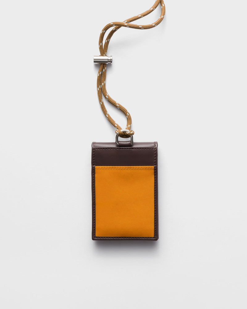 Prada Speedrock Re-Nylon and leather card holder with strap 3