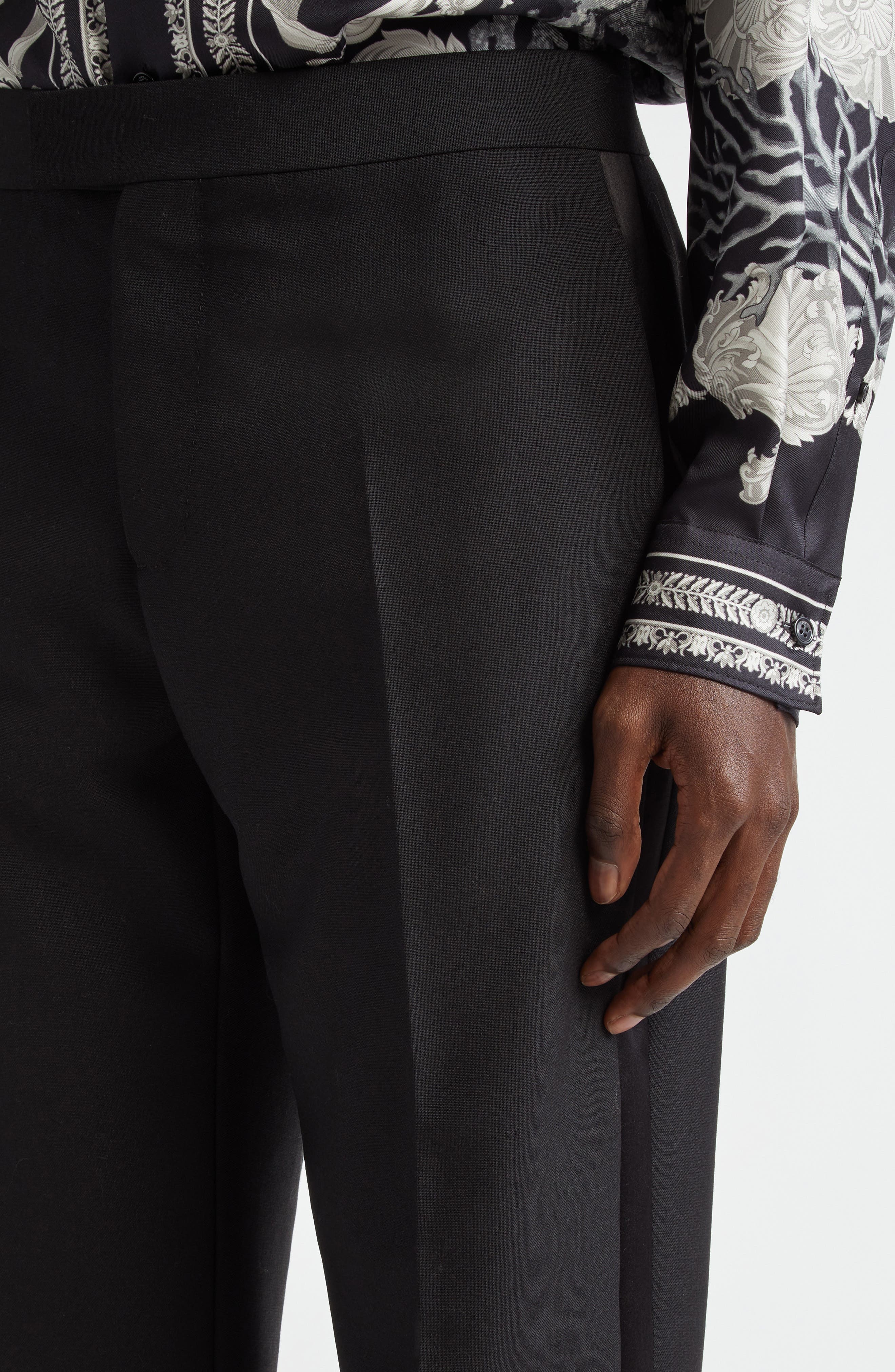 Pleated Wool & Mohair Dress Pants - 5