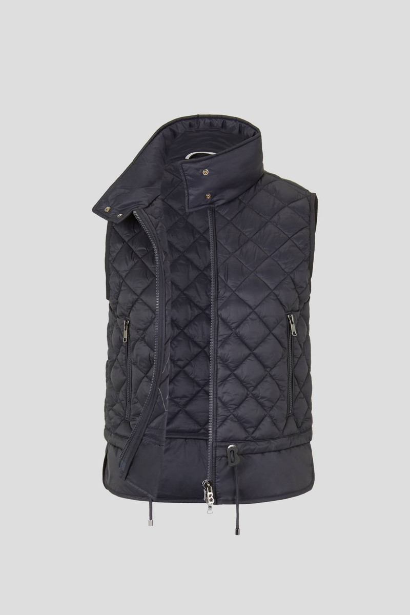ELINA QUILTED VEST IN NAVY BLUE 6