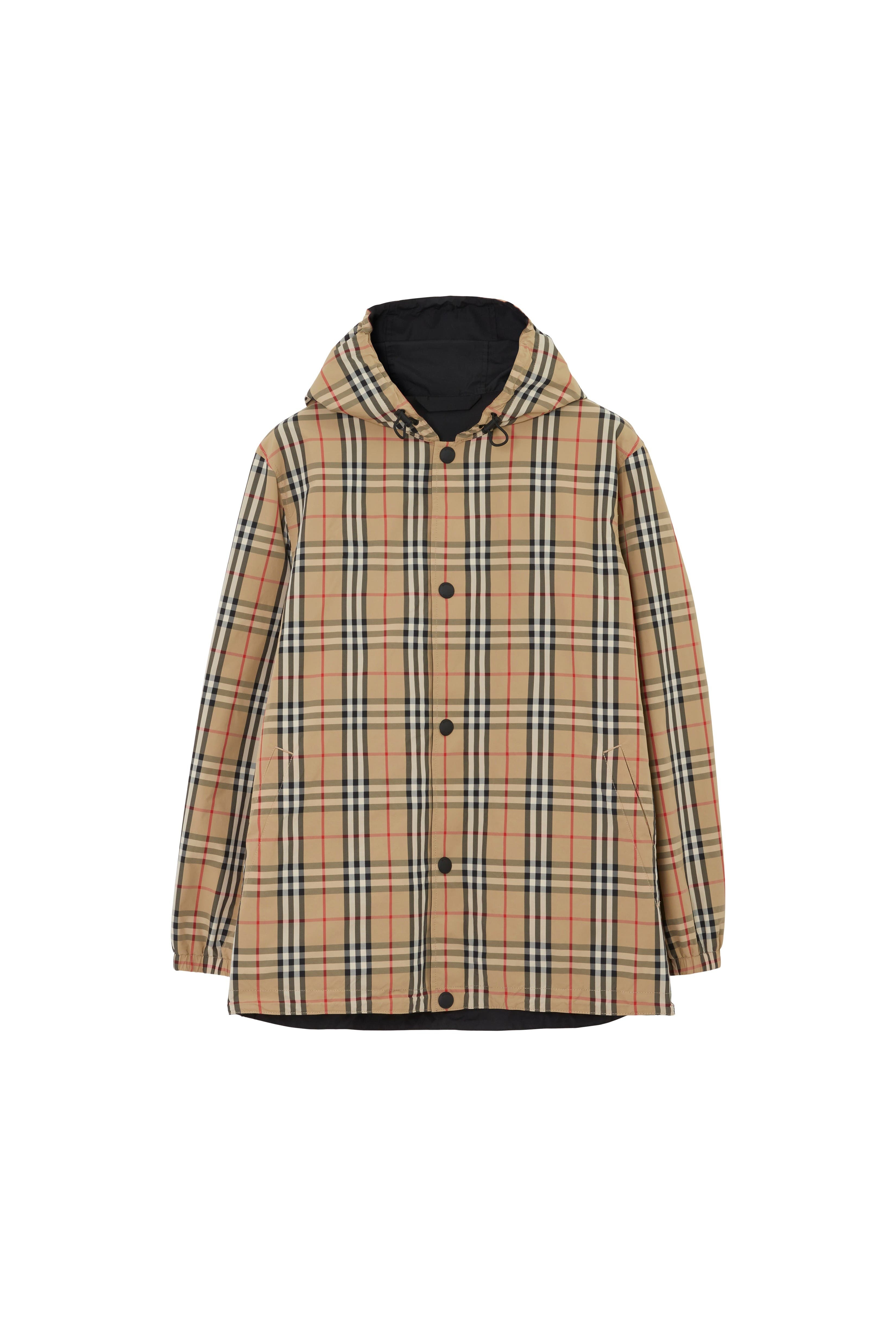 burberry Reversible Check Nylon Jacket in Archive Beige at Nordstrom - 6