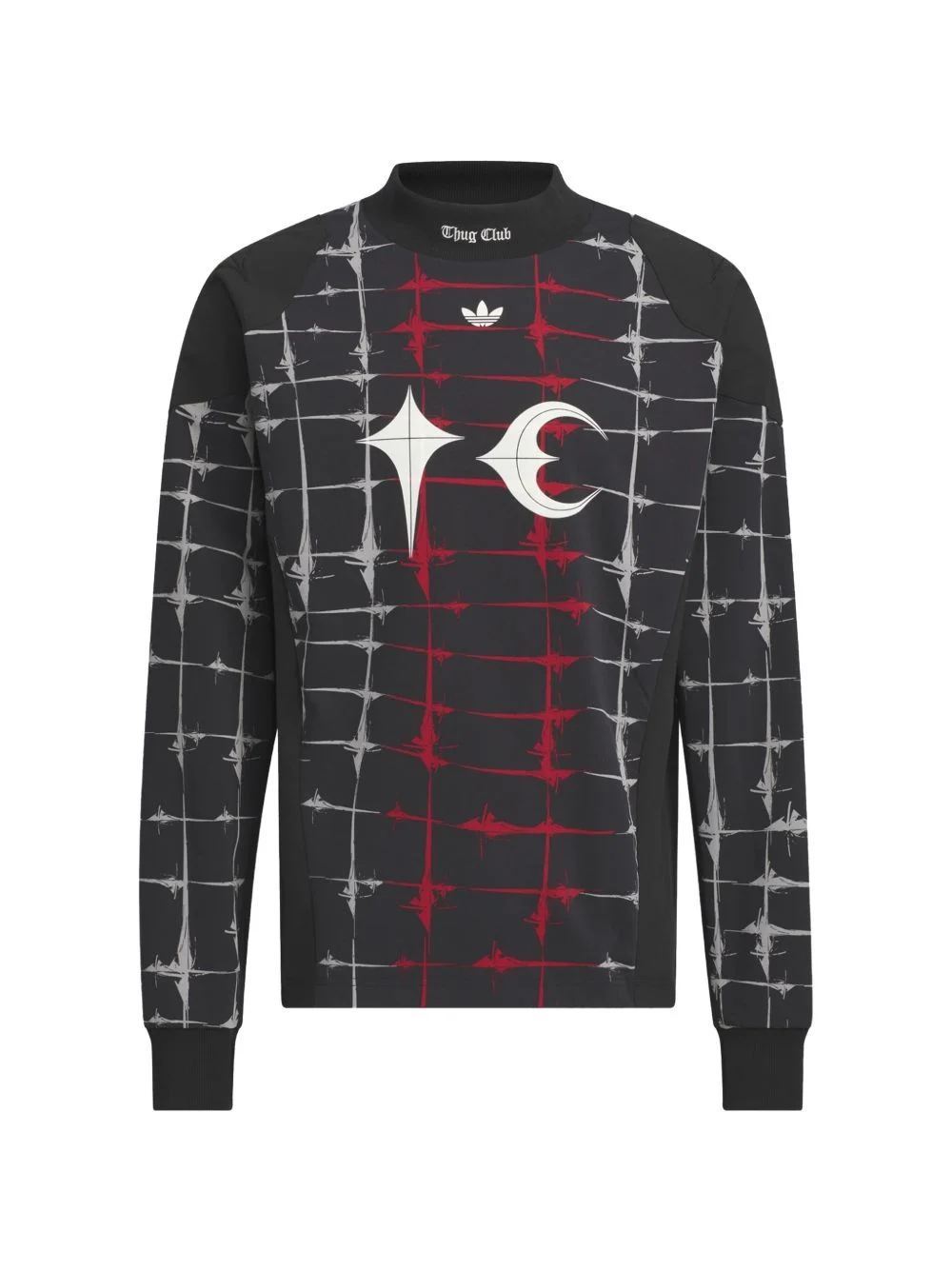 long-sleeve patterned sweatshirt - 1
