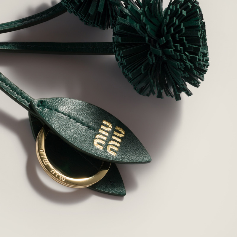 Miu Miu Trick leather keyring outlook