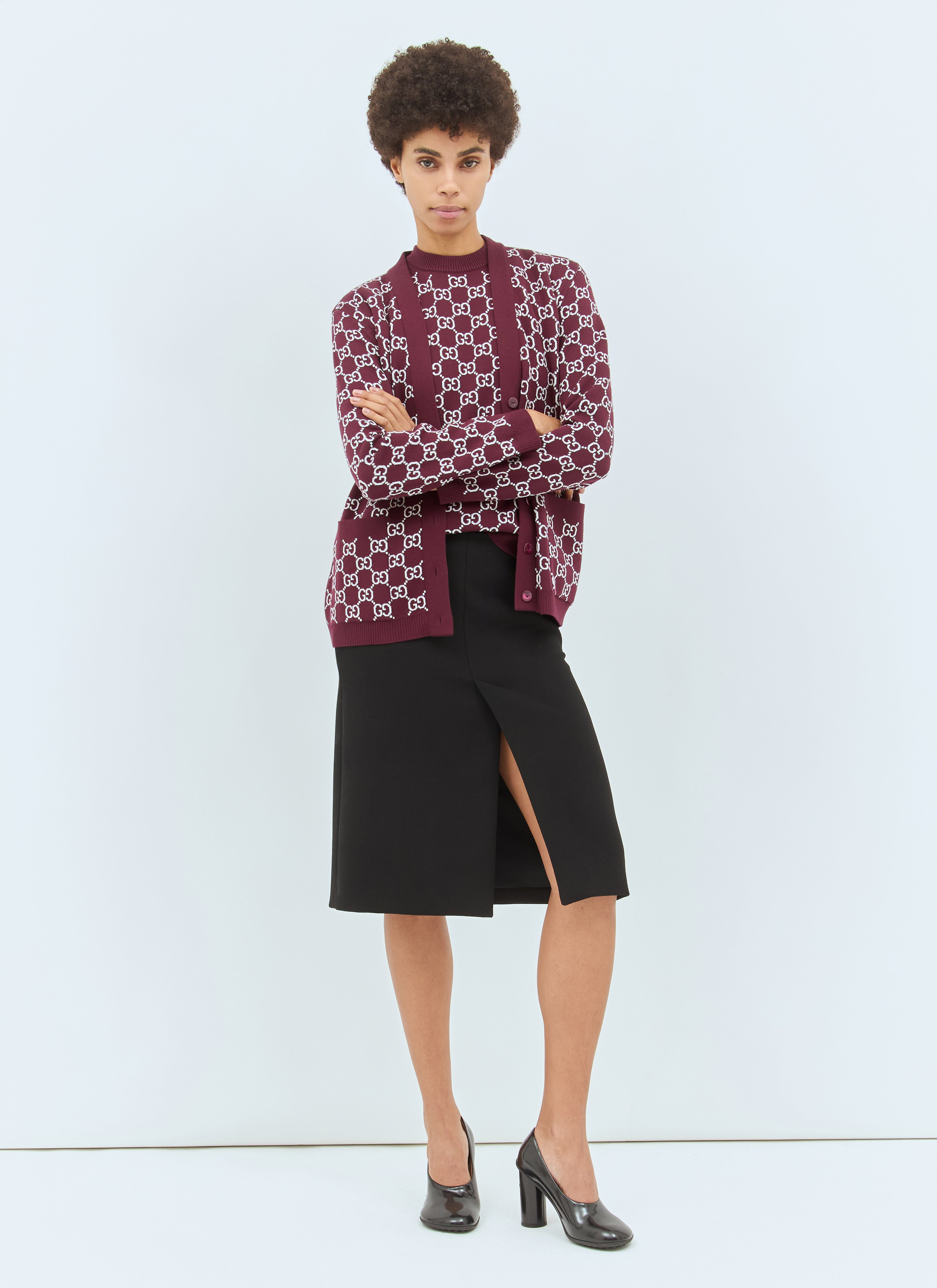 Gucci Women Light Wool Crepe Skirt - 2