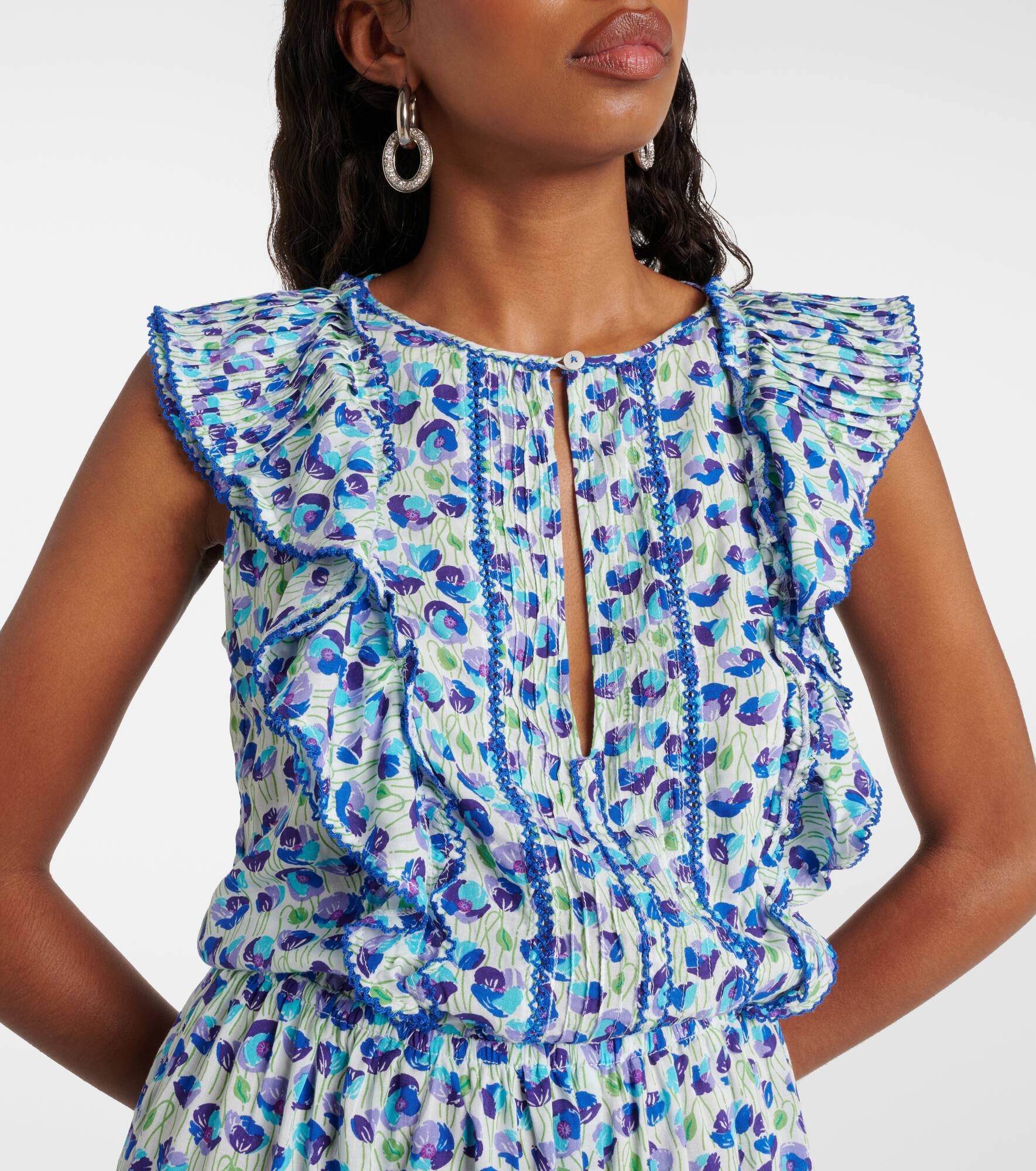 Bambi printed ruffled minidress - 4