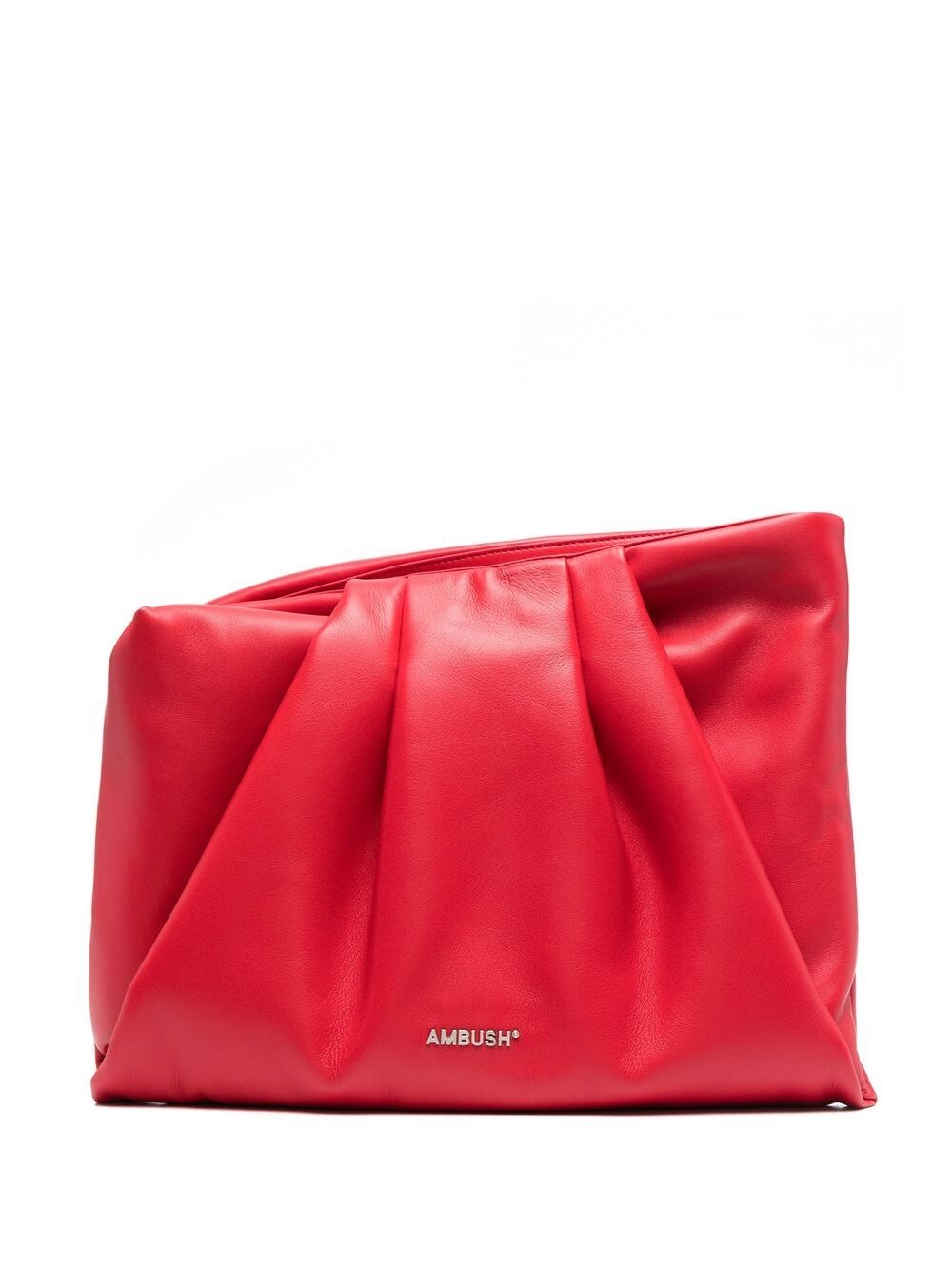 logo ruched clutch - 1