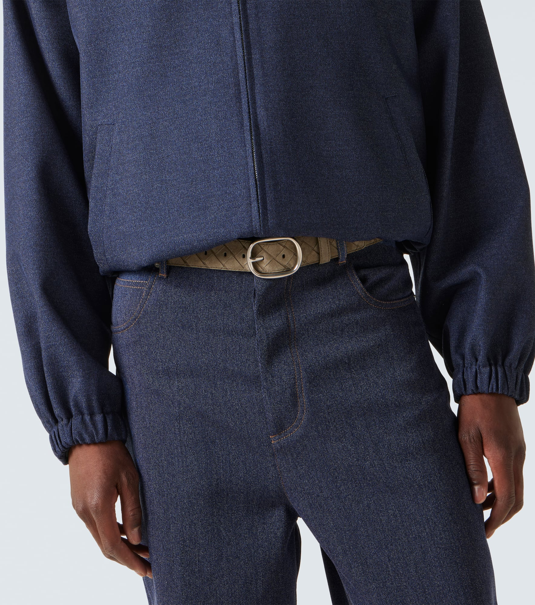 Intrecciato suede belt - 2