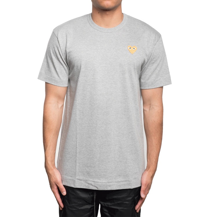 (WMNS) COMME des GARCONS PLAY Gold Heart Tee 'Grey' AZ-T215-051-3 - 4