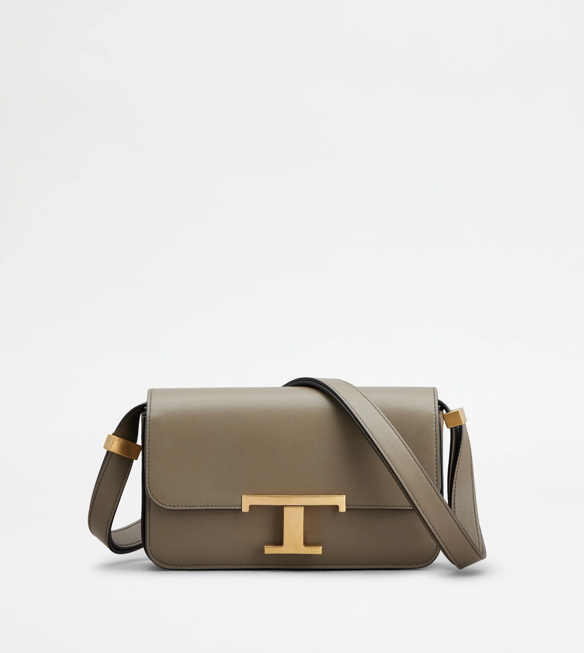 T TIMELESS CROSSBODY BAG IN LEATHER MICRO - BEIGE - 1
