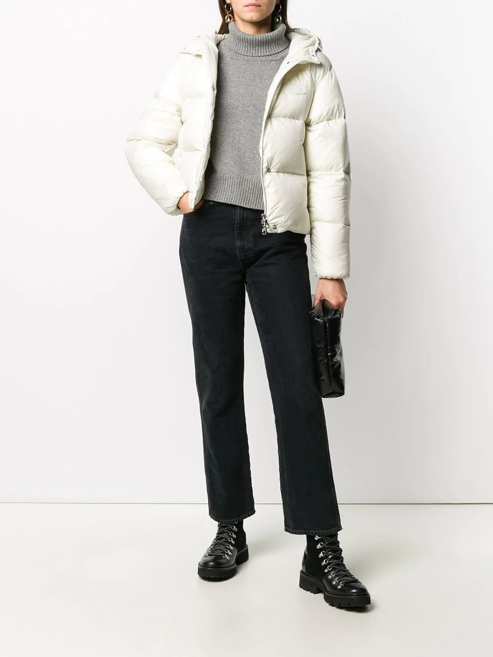 cropped puffer jacket - 2