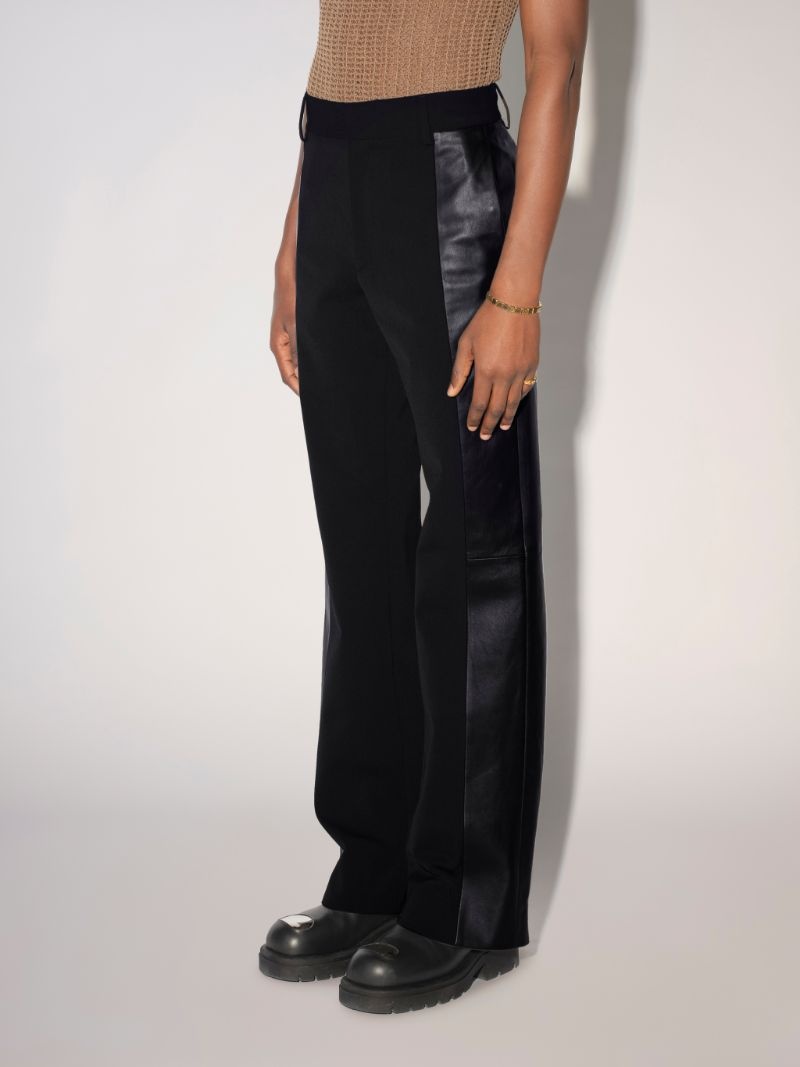 MIX LEATHER REGULAR PANTS - 5