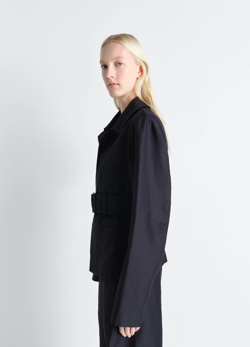 BELTED UTILITY JACKET IN COTTON SATIN 5