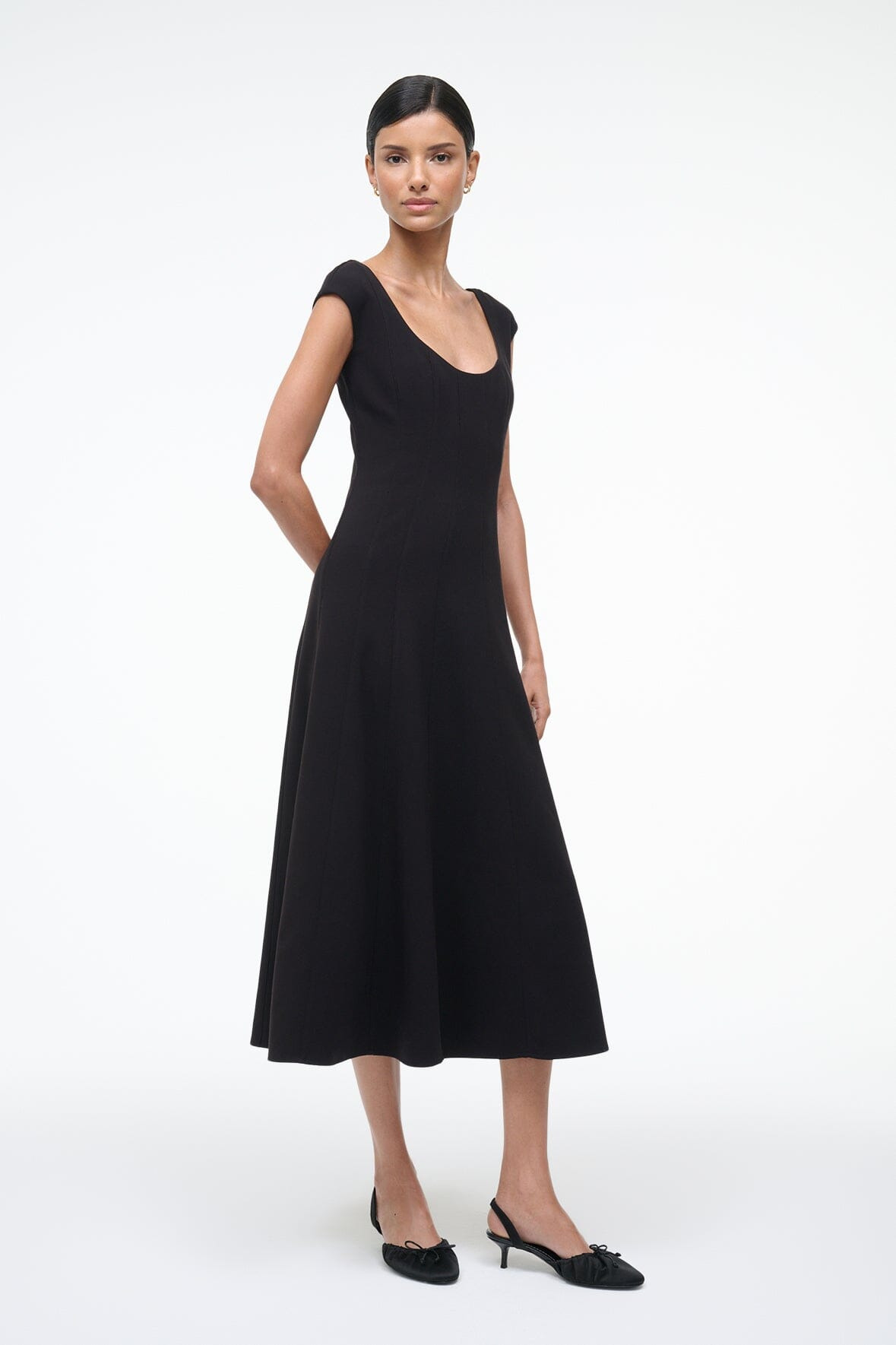 STAUD CHARLOTTE DRESS BLACK - 3