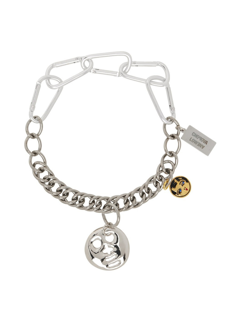 Silver Two Faced Necklace - 1