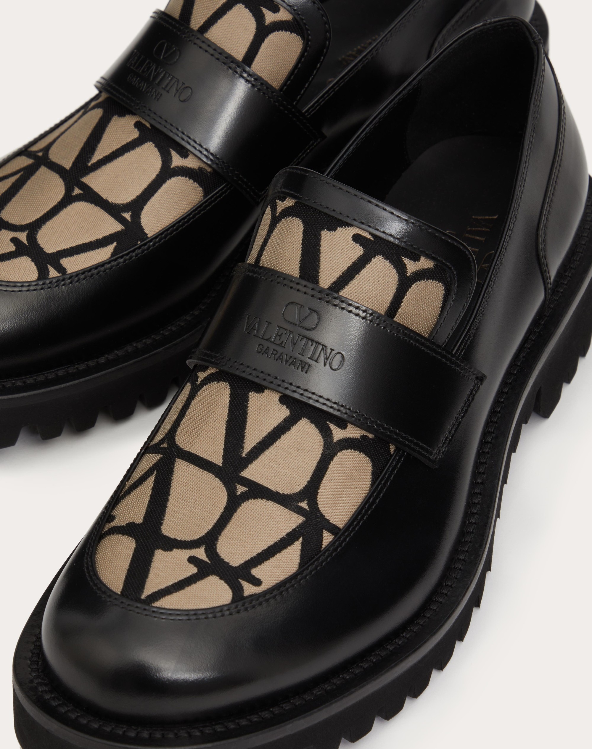 LOAFER IN TOILE ICONOGRAPHE TECHNICAL FABRIC AND CALFSKIN - 5