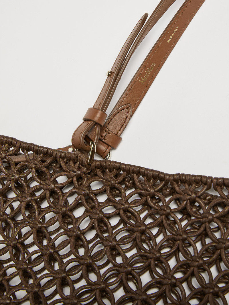 PLAGEMFILLET Shopper bag in woven cotton cord 5