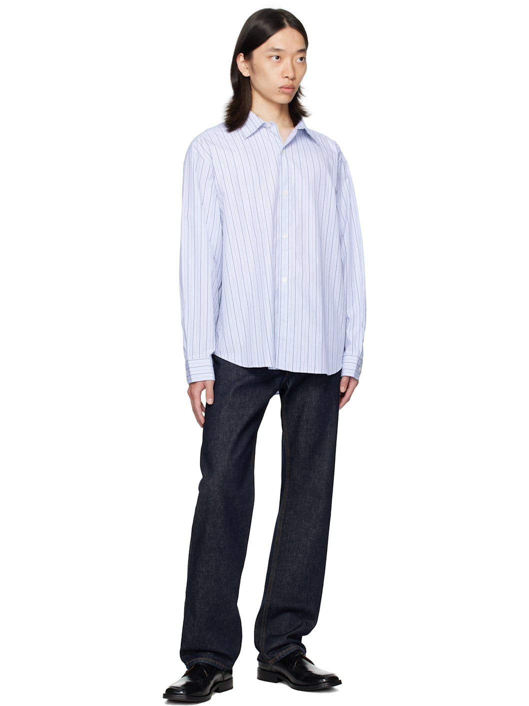 Navy Five-Pocket Jeans - 4