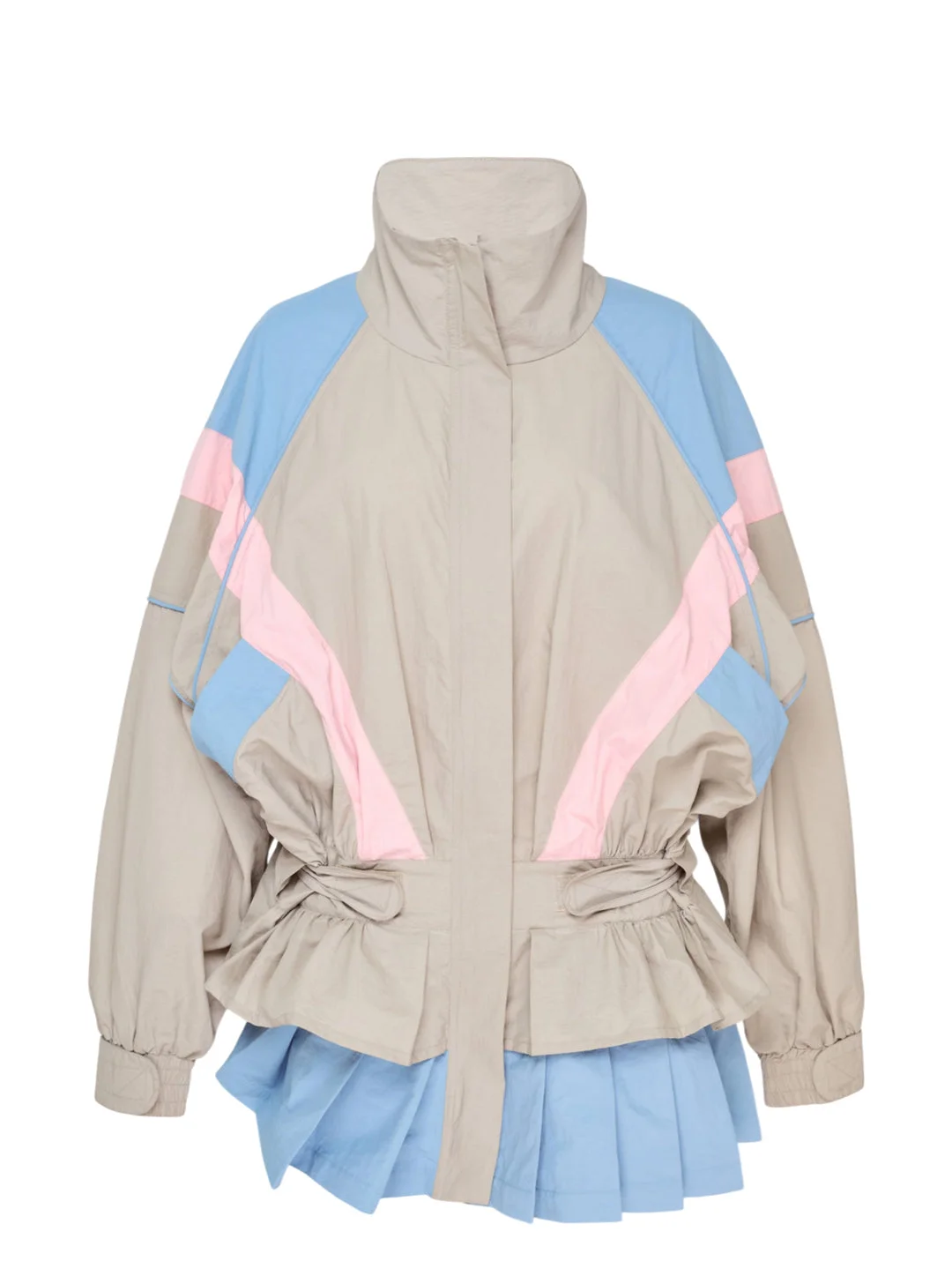 Grey Short Windbreaker Dress - 1