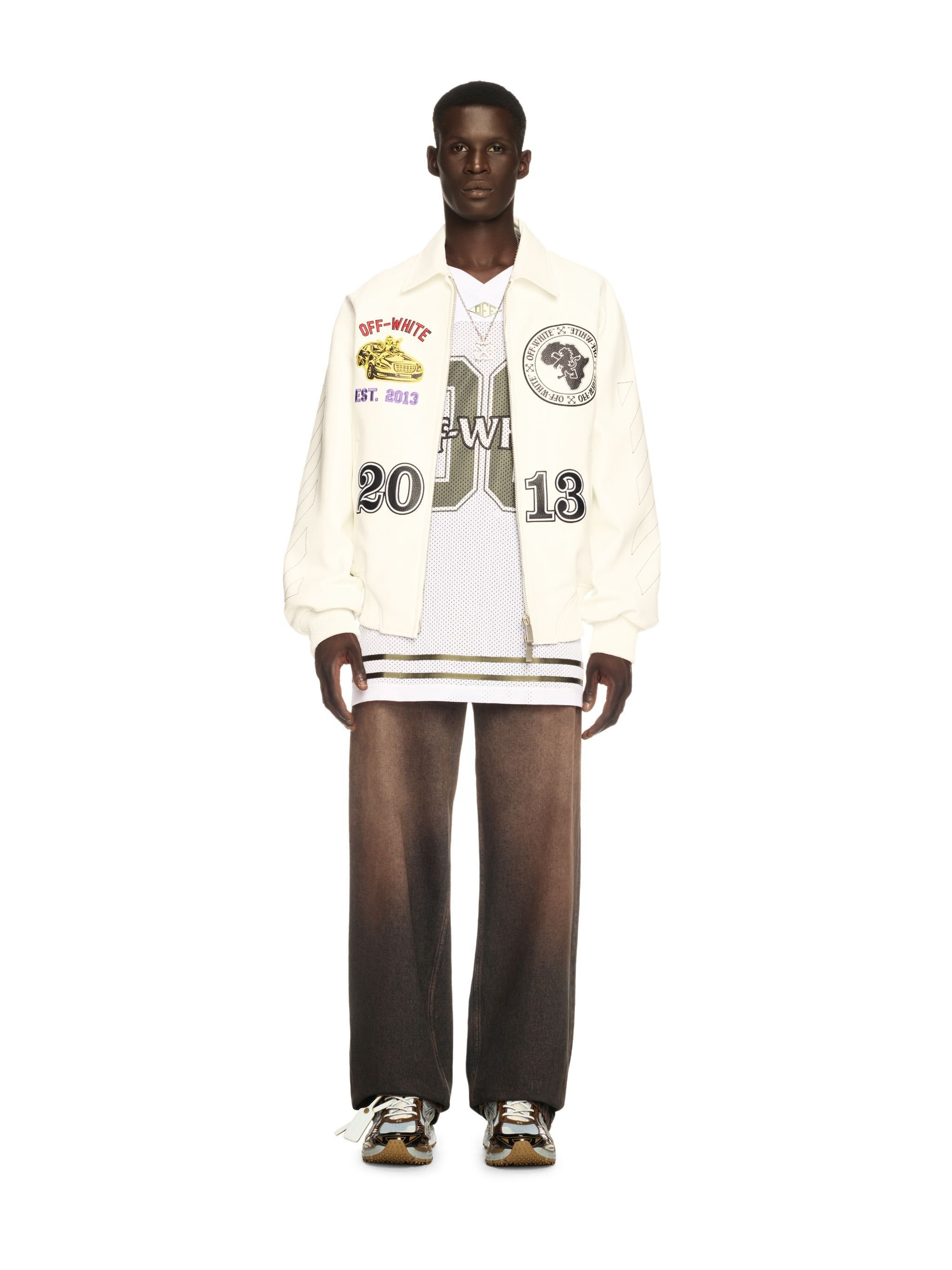 Rhino Leather Raglan Varsity Jacket - 2