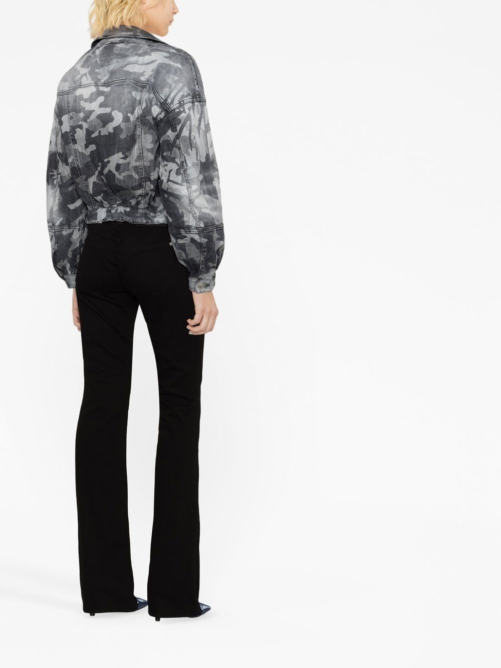 low-rise flared jeans - 4