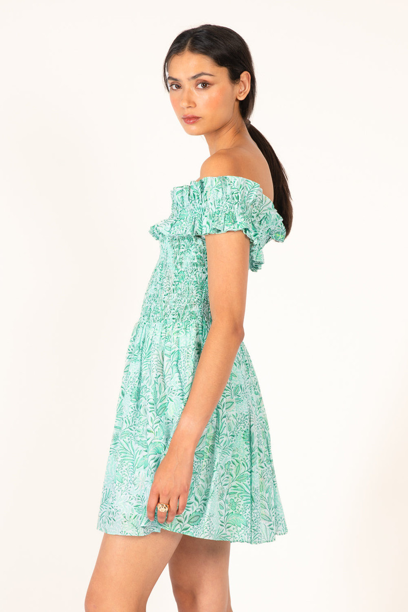 Mini Dress Amber - Green Palmarosa 5