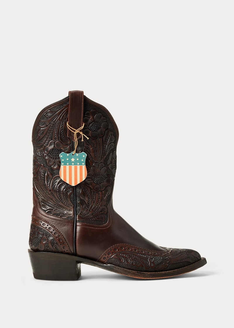 Plainview Hand-Tooled Leather Boot 1