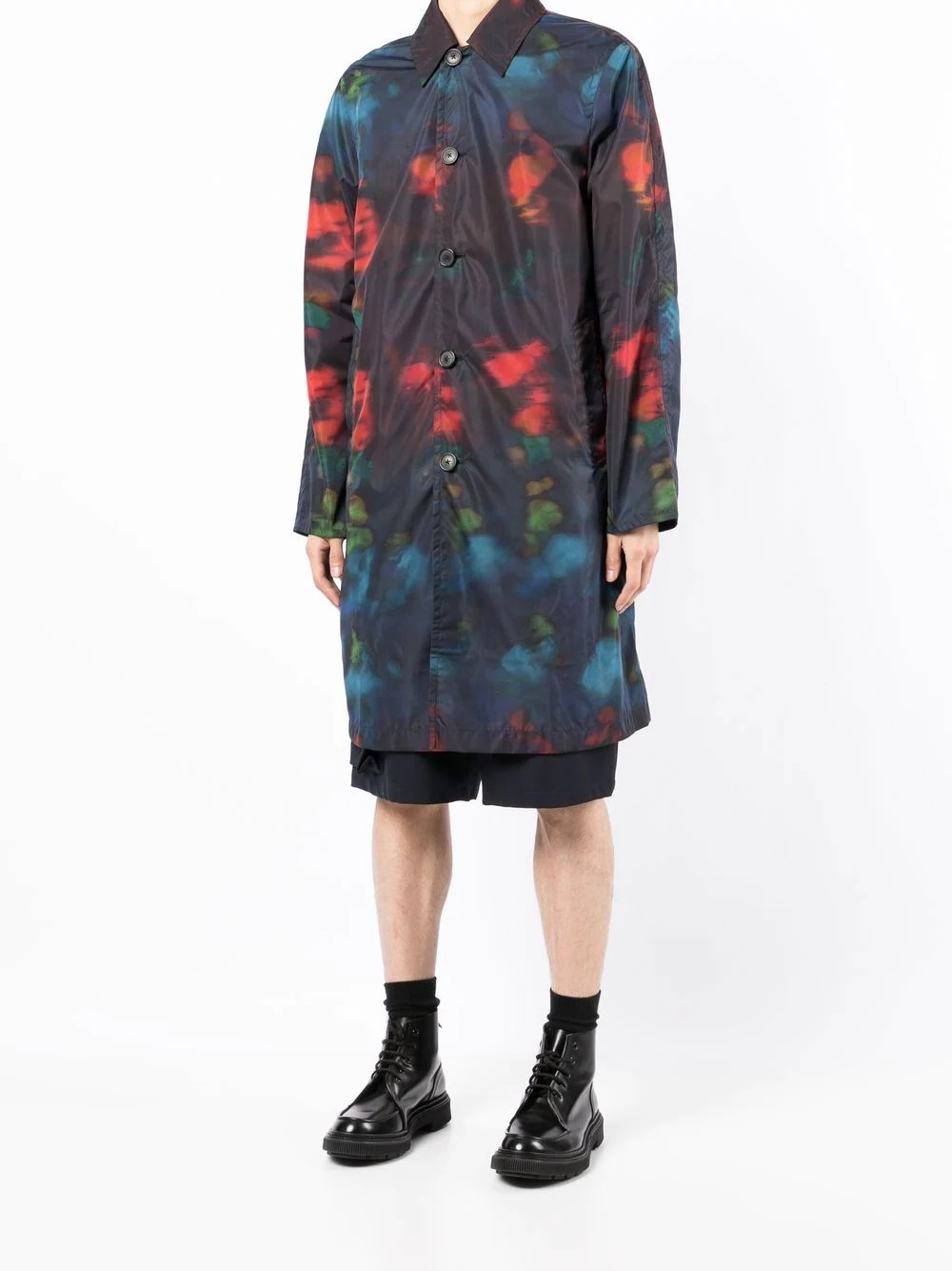 reversible tie-dye coat - 3