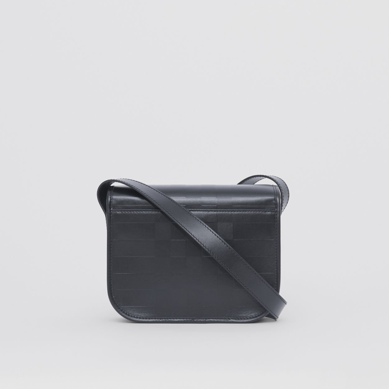 Embossed Check Messenger Bag - 8
