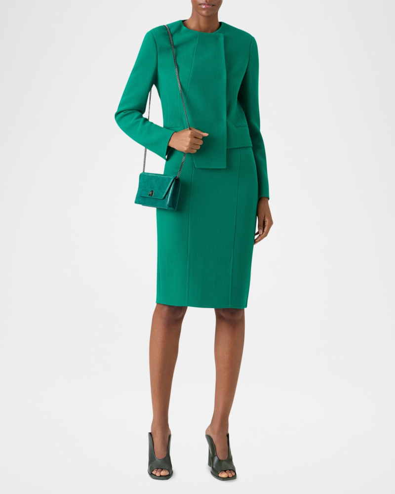 AKRIS Hemilio Asymmetric Double-Faced Wool Jacket outlook