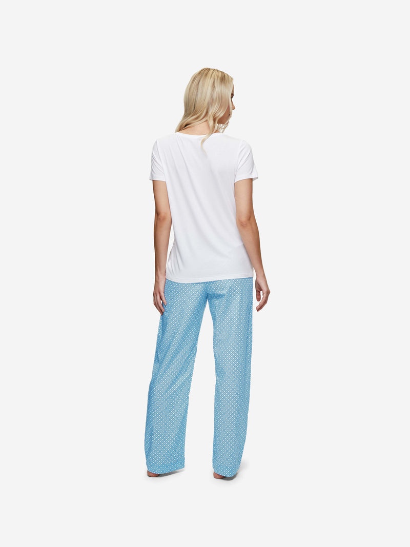 Women's Lounge Trousers Ledbury 56 Cotton Batiste Blue - 4