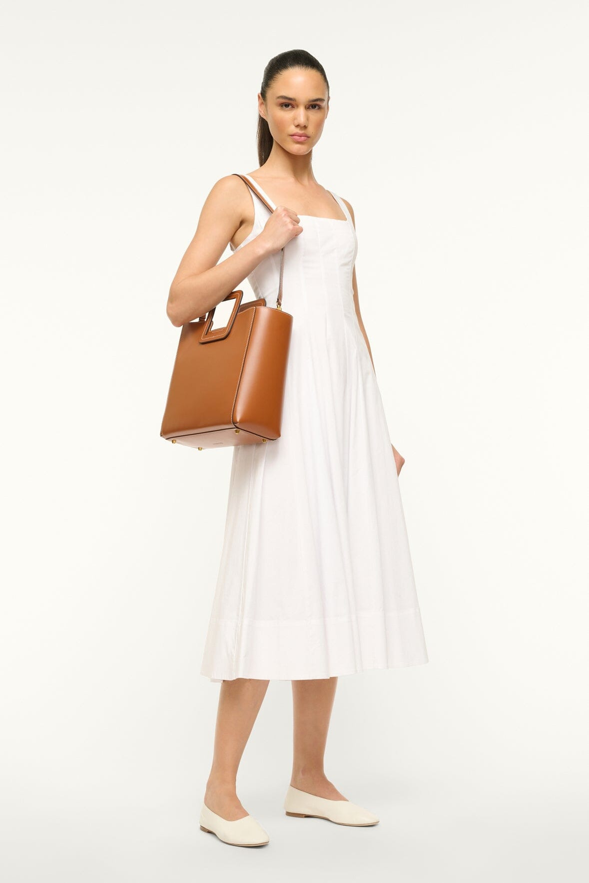 SHIRLEY LEATHER BAG | SADDLE - 4