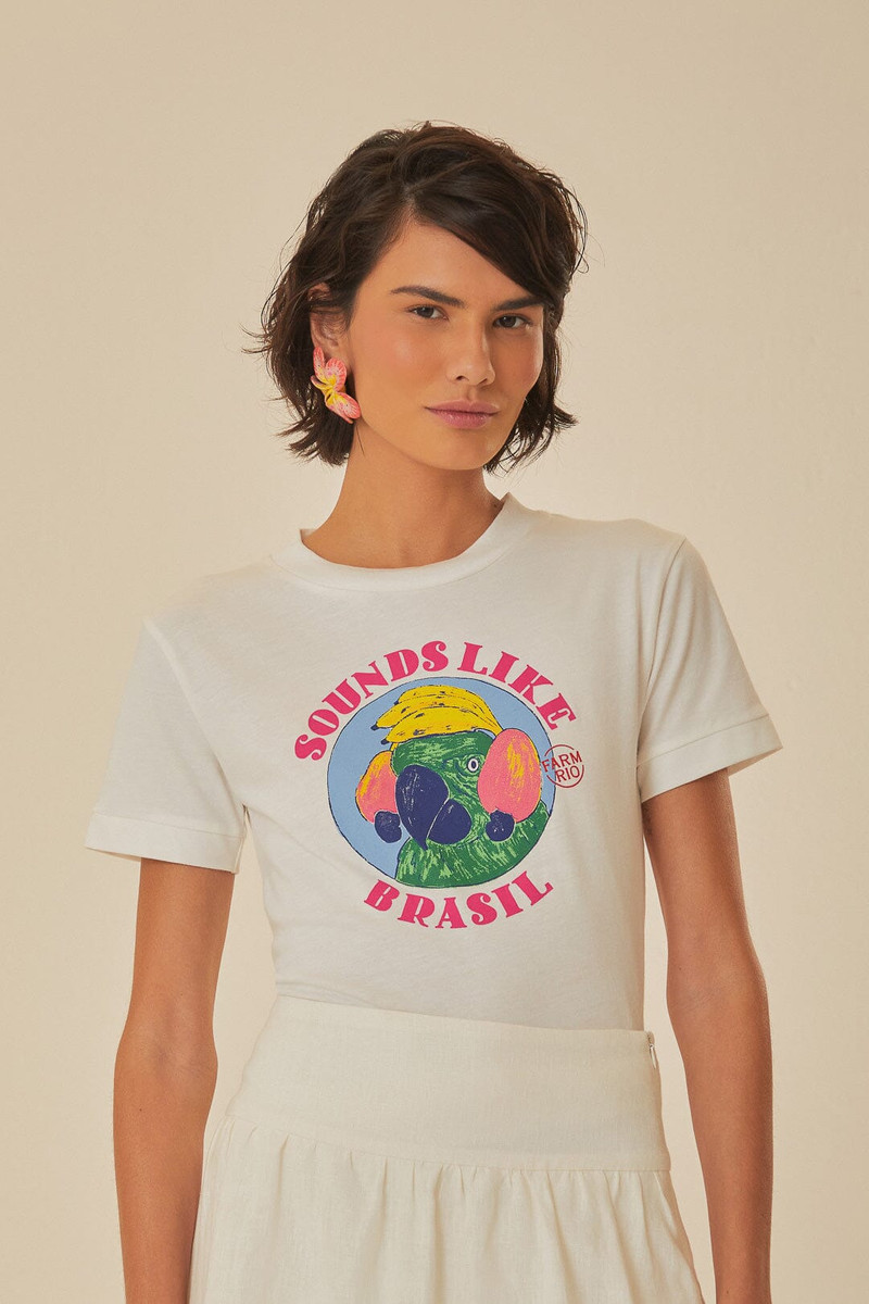 White Sounds Like Brasil Organic Cotton Baby T-Shirt 1