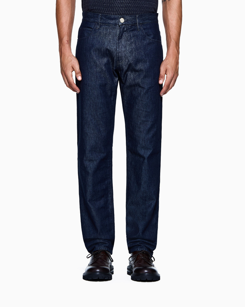GIORGIO ARMANI REGULAR-FIT FIVE-POCKET TROUSERS IN SILK AND LUXURY COTTON TWILL outlook