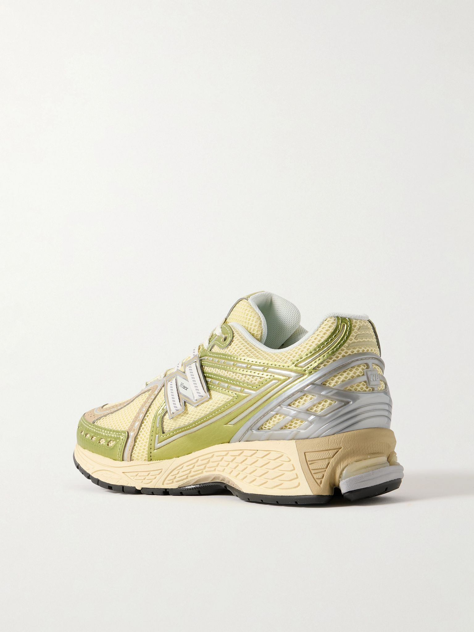 1906R Rubber-Trimmed Mesh Sneakers Chartreuse - 4