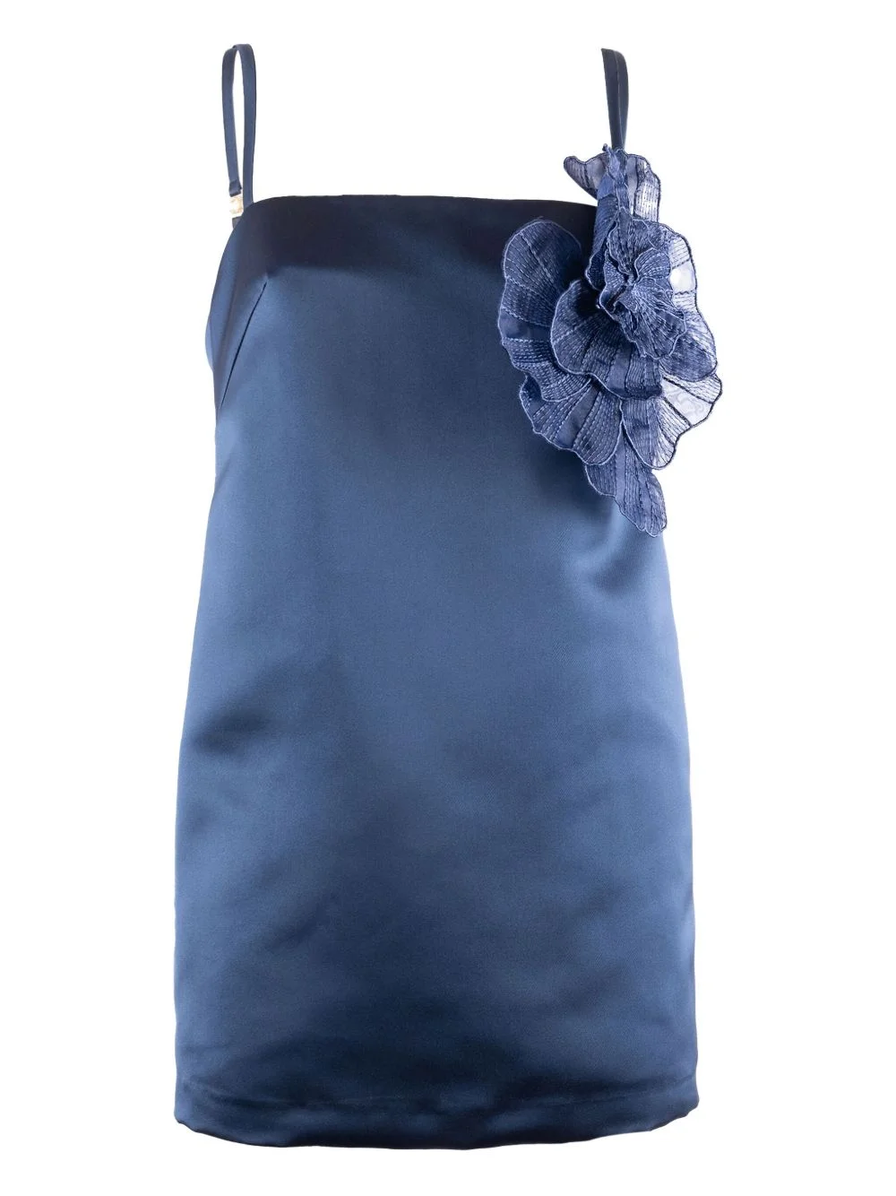 flower-embellished slip dress - 1