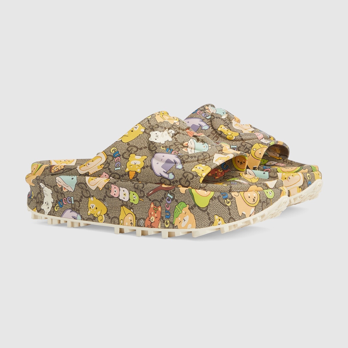 Gucci animal print rubber slide sandal - 2